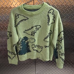SHEIN Green Dinosaur Sweater